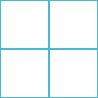 A square is shown comprised of 4 smaller squares.