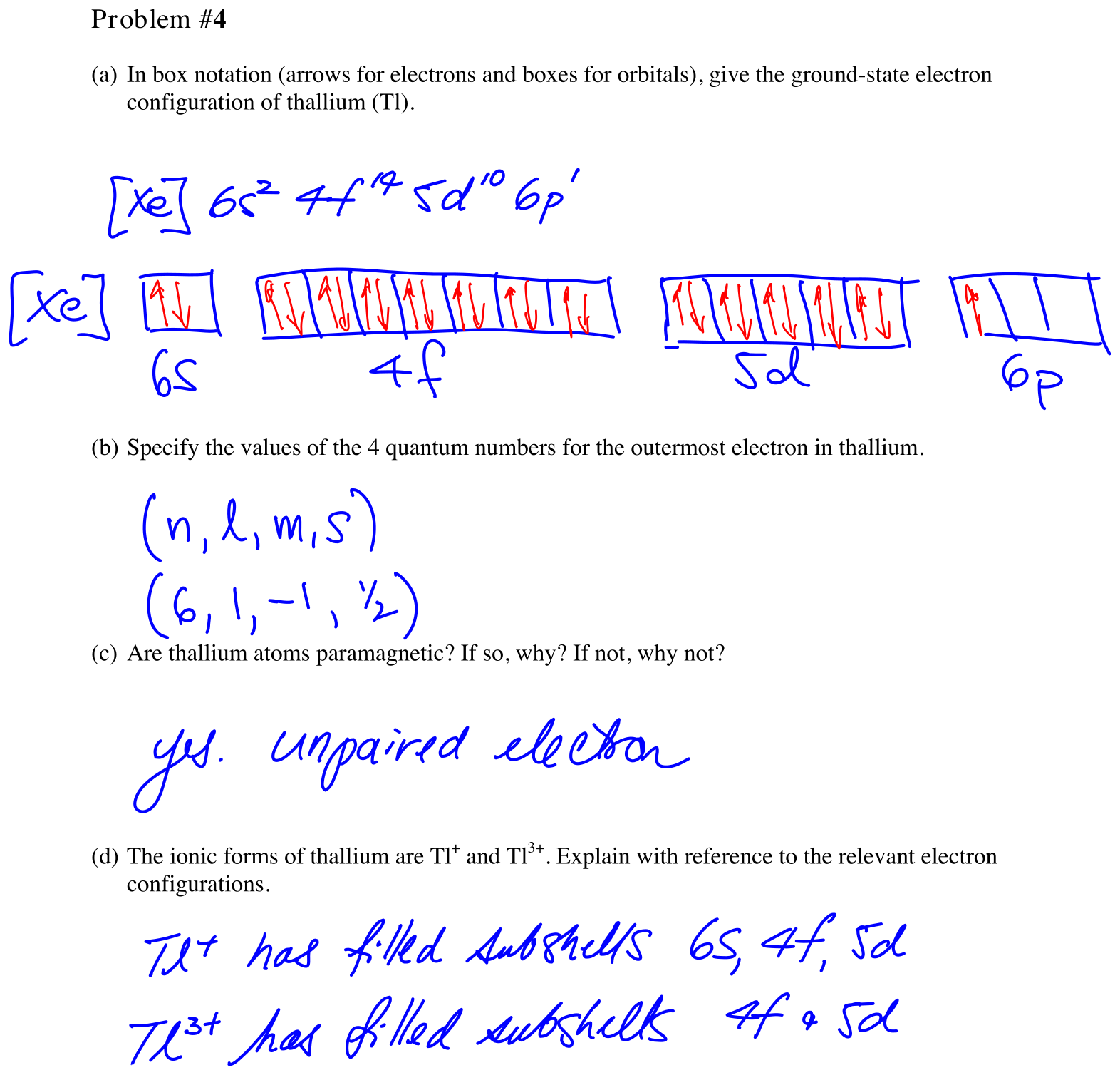 Answer Problem #4