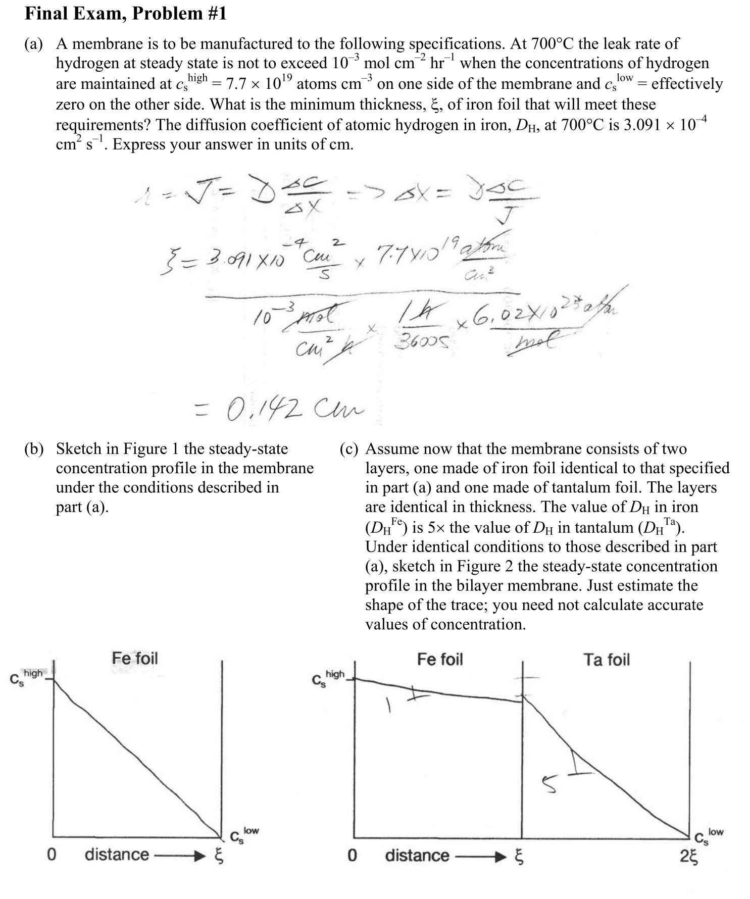 Answer Final Exam, Problem #1