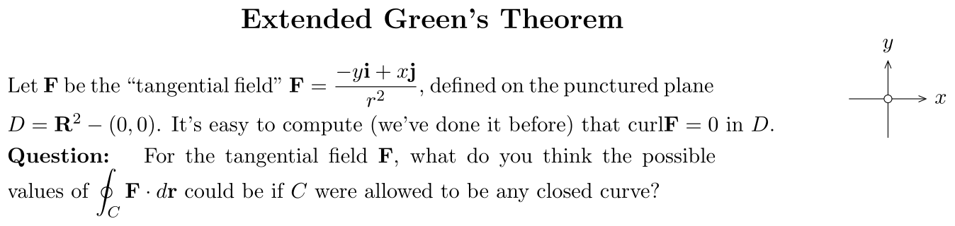 Problem Extended Green’s Theorem