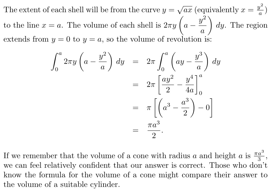 Answer Revolution About the x-axis