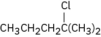 A condensed formula for 2-chloro-2-methylpentane.