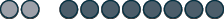 An abstract pattern featuring a row of oval shapes. Two lighter grey ovals are on the left, separated by a white space from nine darker, blue-grey ovals that continue to the right.