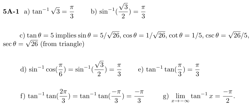 Answer 5A-1