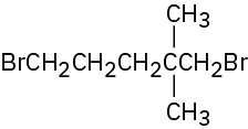 The structure of 1,5-dibromo-2,2-dimethylpentane.