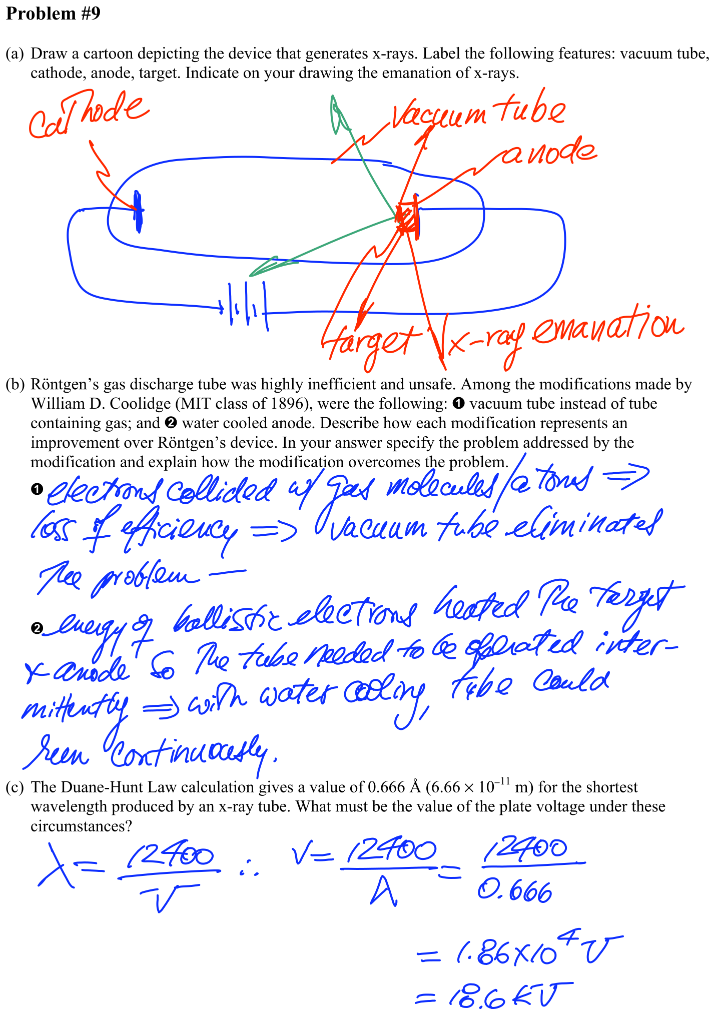 Answer 2008 Final Exam, Problem #9