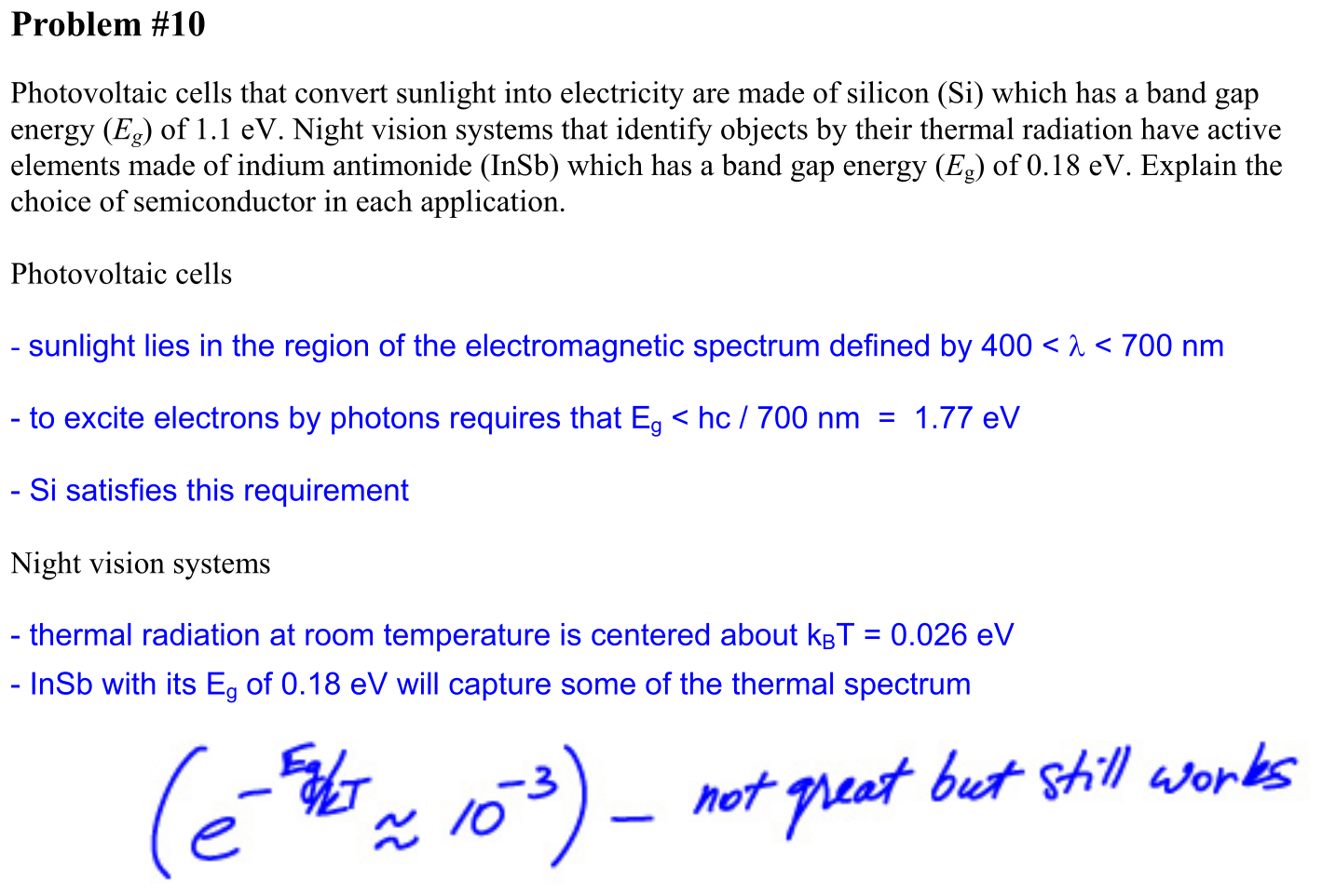 Answer 2007 Final Exam, Problem #10