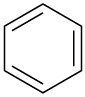 A chemical structure of benzene.