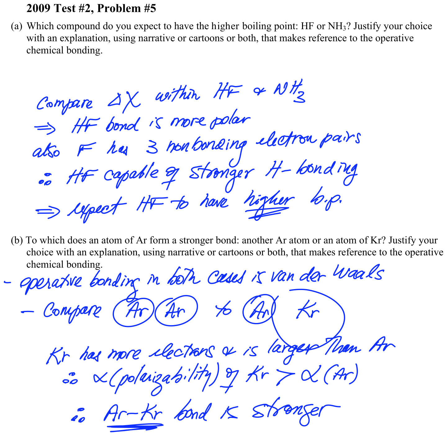 Answer 2009 Test #2, Problem #5