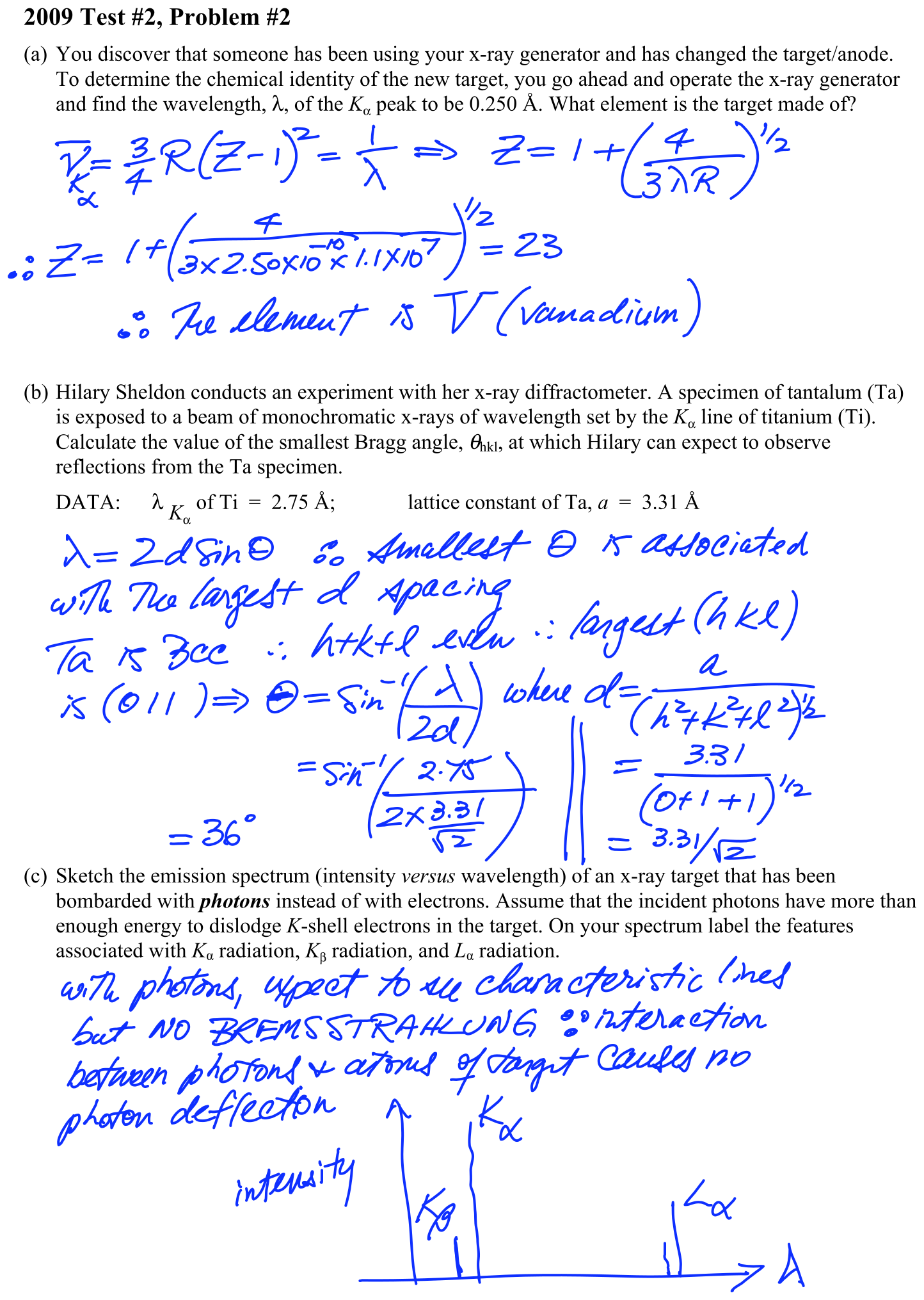 Answer 2009 Test #2, Problem #2