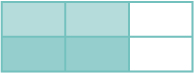 The image shows green blocks to demonstrate the fraction problem given.