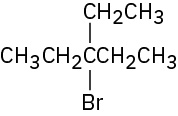 A five-carbon chain with an ethyl group and a bromine on C 3.