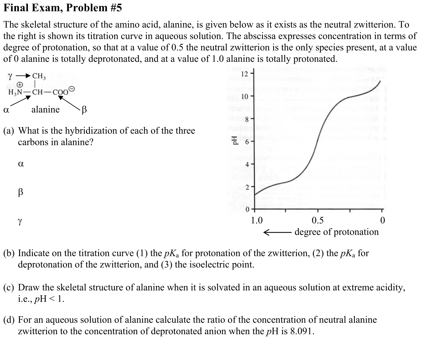 Problem Final Exam, Problem #5