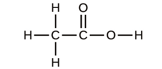 Figure A shows a structural diagram of two carbon atoms that form a single bond with each other. The left carbon forms single bonds with three hydrogen atoms. The right carbon forms a double bond to an oxygen atom and a single bond to another oxygen atom. This second oxygen atom also forms a single bond to a hydrogen atom.