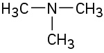 The chemical structure of trimethylamine.