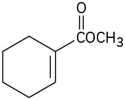 Chemical structure of a cyclohexene with a C O O C H 3 substituent.