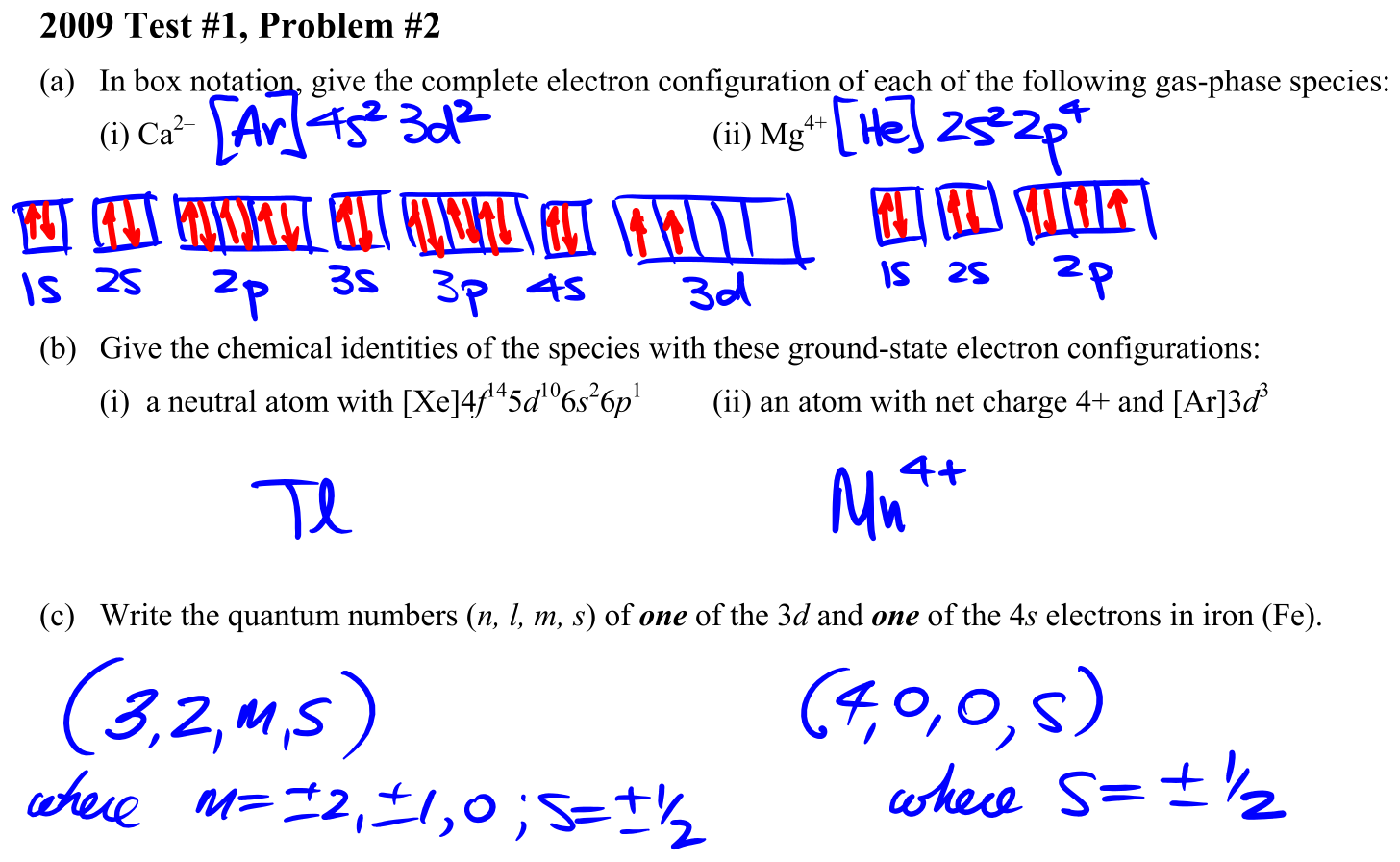 Answer 2009 Test #1, Problem #2