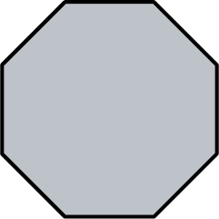 A polygon with eight sides.