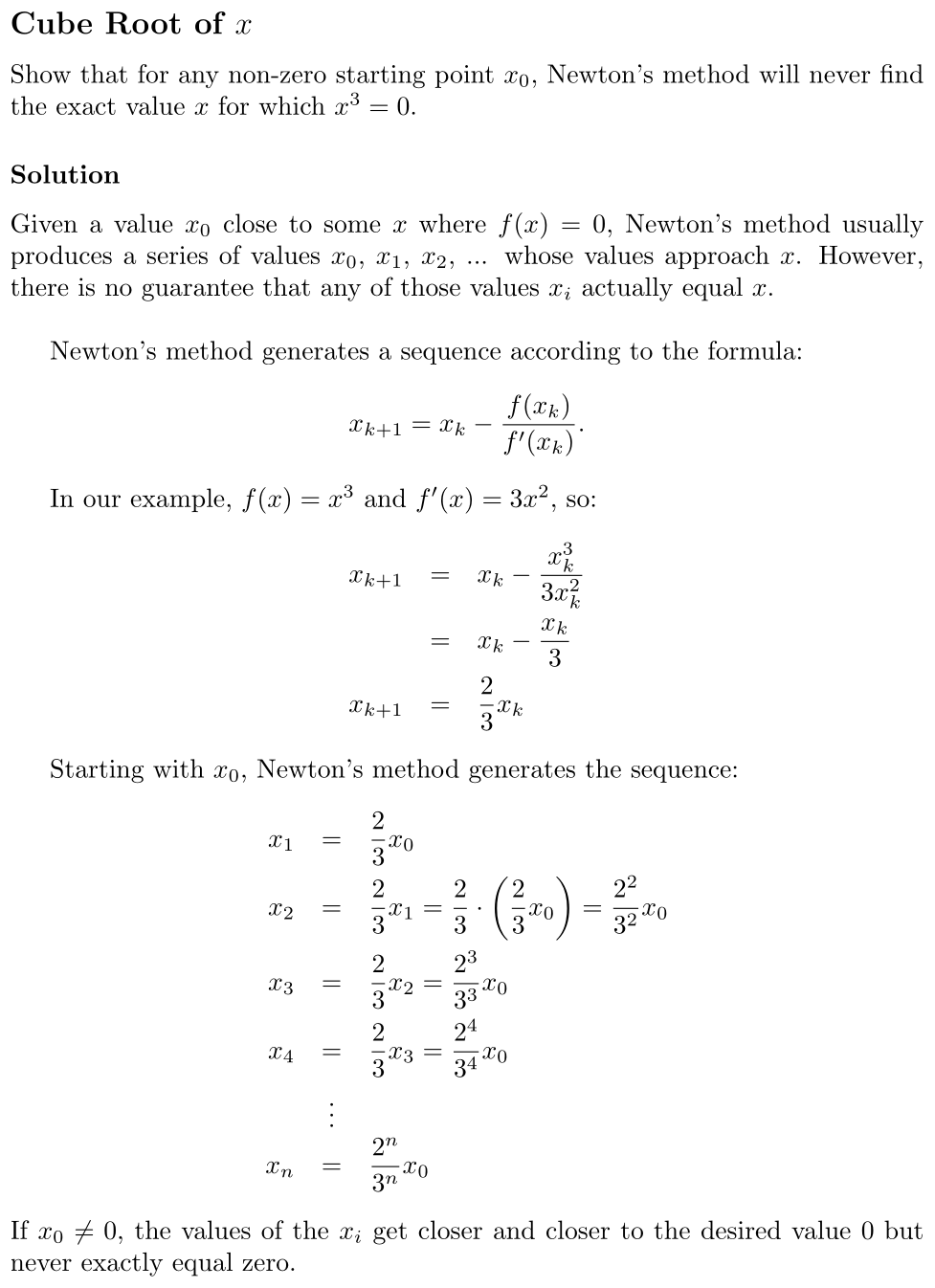 Answer Cube Root of x