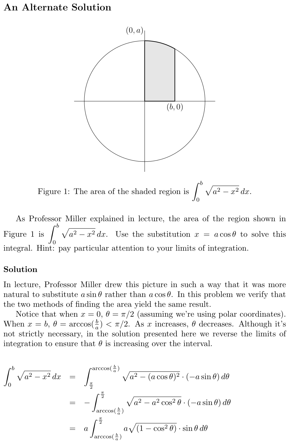 Answer An Alternate Solution