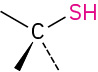 The general structure of thiol.