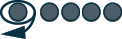 This figure ishows a row of 5 dark pink circles. The first one is circled.