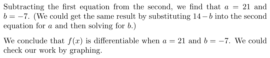 Answer Smoothing a Piecewise Polynomial