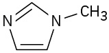 The figure shows a five-membered ring with nitrogens at positions 1 and 3, double bonds at N1 and C4, and a methyl group at N3.