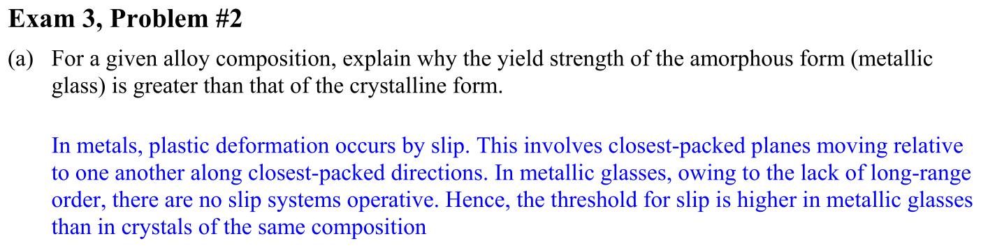 Answer Exam 3, Problem #2