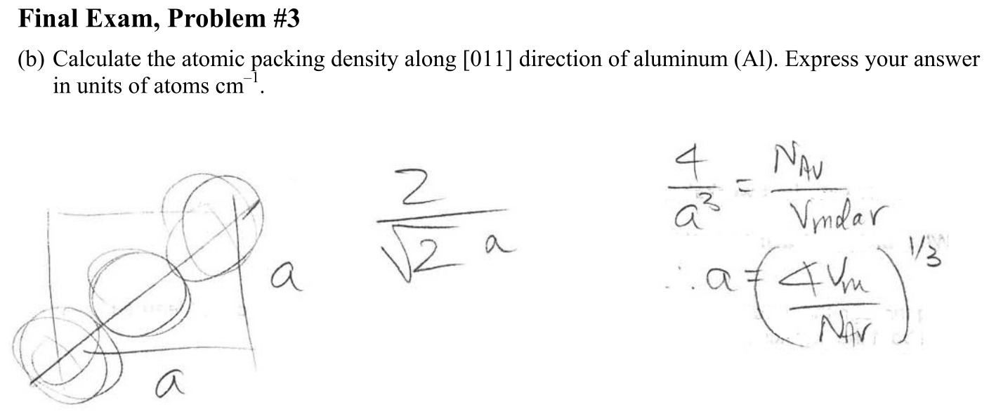 Answer Final Exam, Problem #3