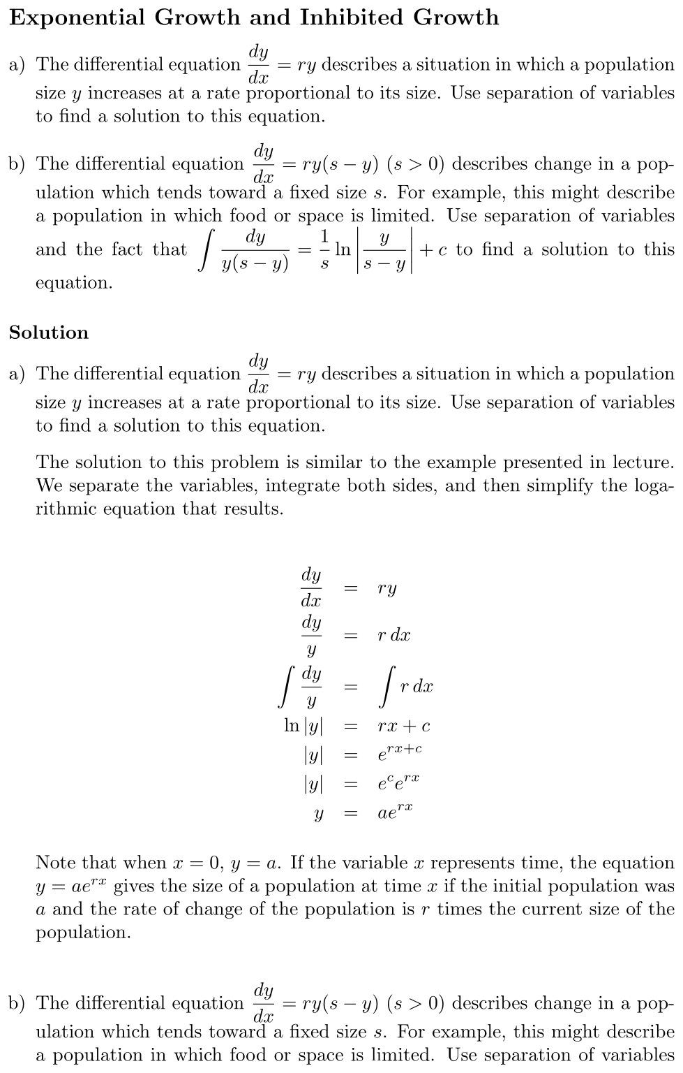 Answer Exponential Growth and Inhibited Growth