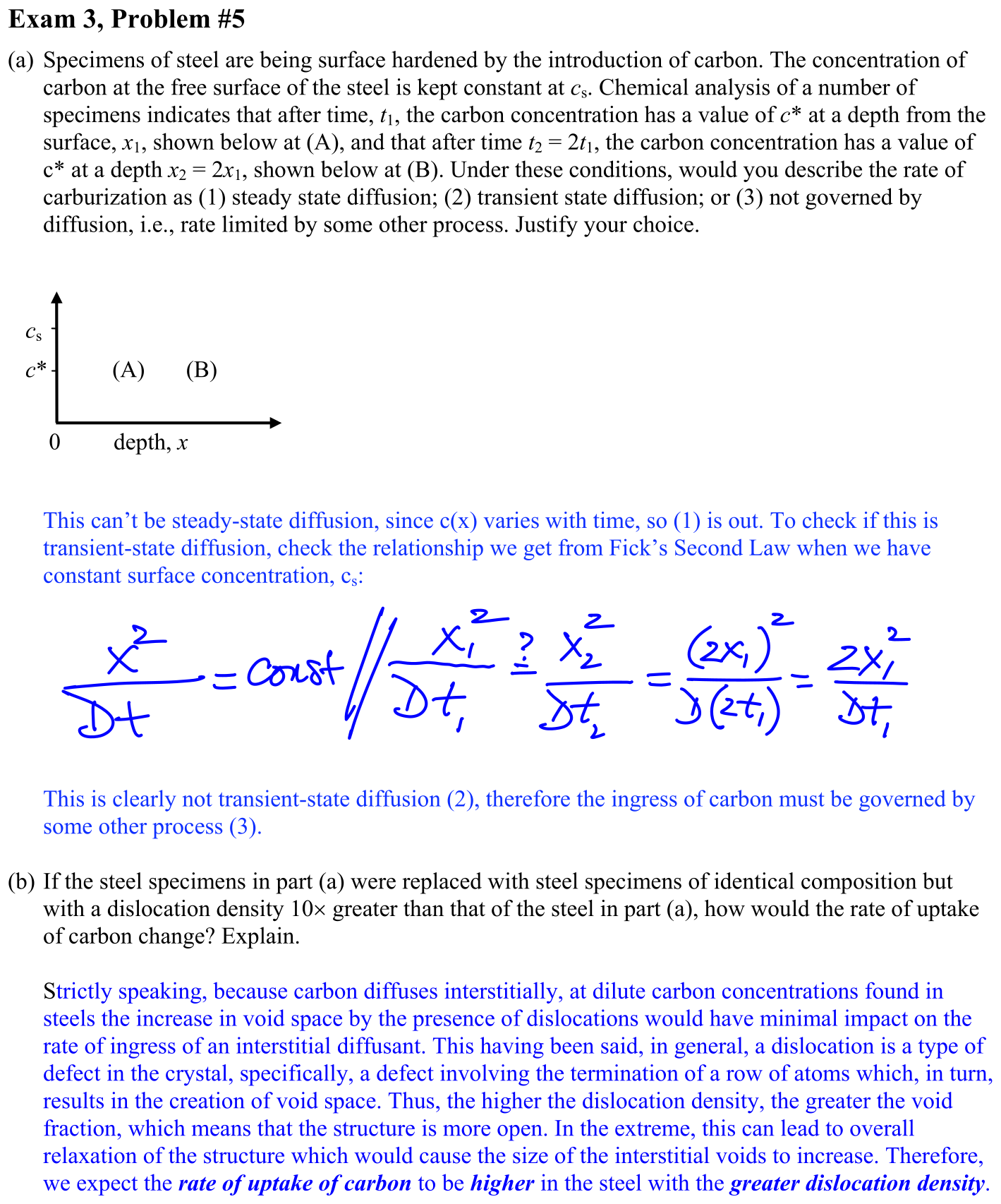 Answer Exam 3, Problem #5