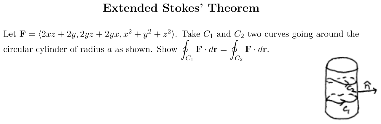 Problem Extended Stokes’ Theorem