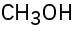 The chemical structure of methanol that has an alcohol functional group.