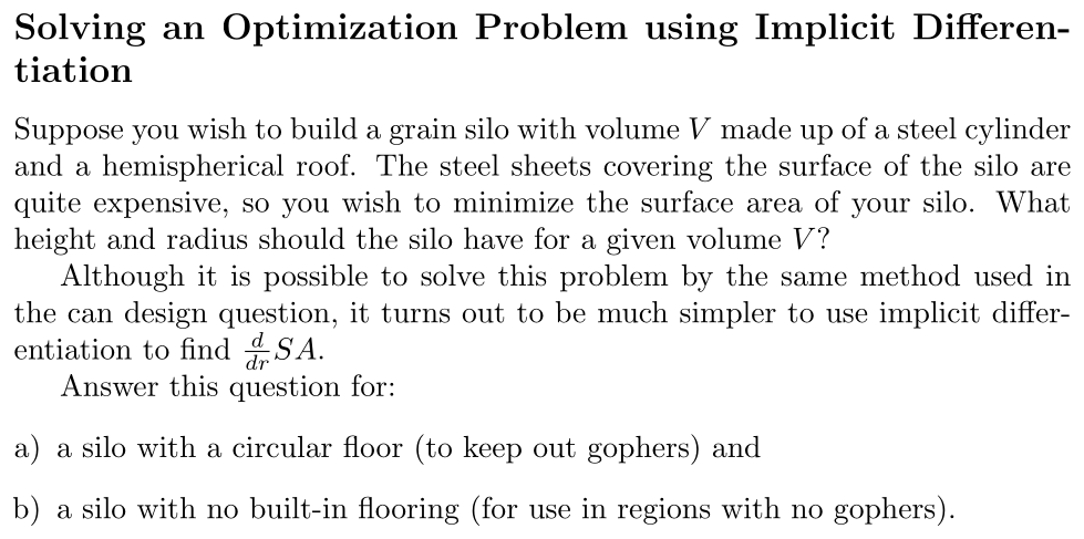 Problem Solving an Optimization Problem using Implicit Differentiation