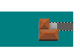 A rectangular lot is shown. In it is a home shaped like a rectangle attached to a rectangular driveway.