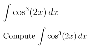 Problem ∫ cos³(2x) dx