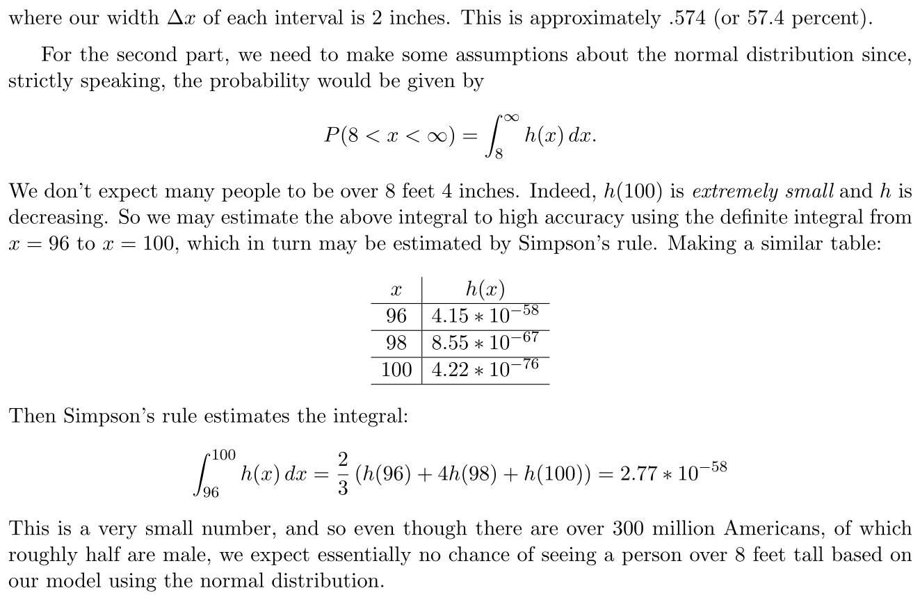 Answer Using Simpson’s Rule for the normal distribution