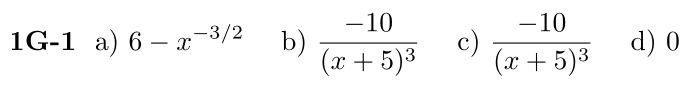 Answer 1G-1