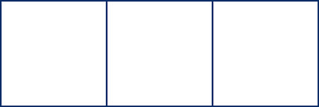 A rectangle is shown comprised of 3 squares.