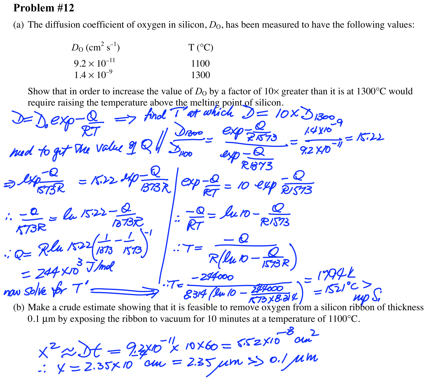 Answer 2008 Final Exam Solution Outlines, Problem #12