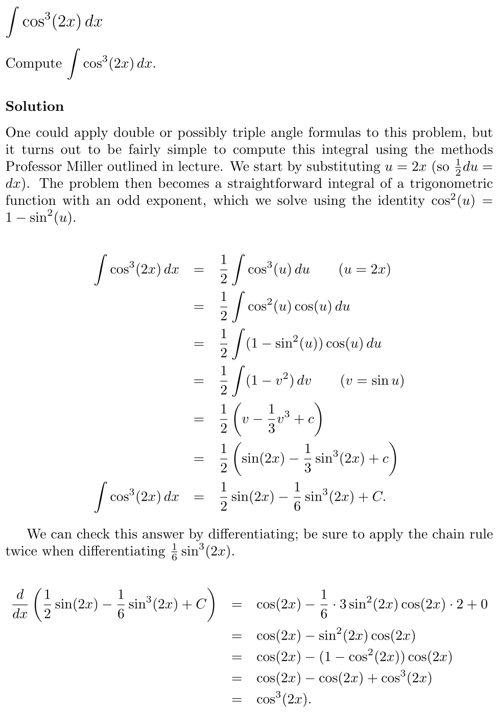Answer ∫ cos³(2x) dx