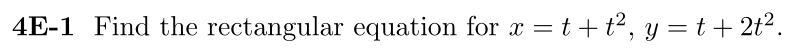 Problem 4E-1