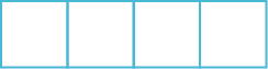 A rectangle is shown comprised of 4 squares forming a horizontal line.