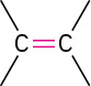 The general structure of alkene.