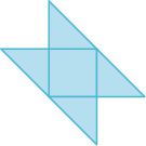 A square is shown with four triangles coming off each side.