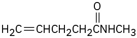The structure shows a five-carbon chain amide with a double bond between the fourth and fifth carbon. An N-methyl group is attached to the carbonyl carbon.