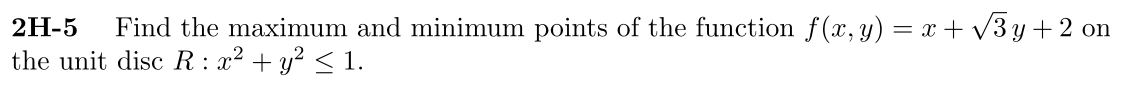 Problem 2H-5