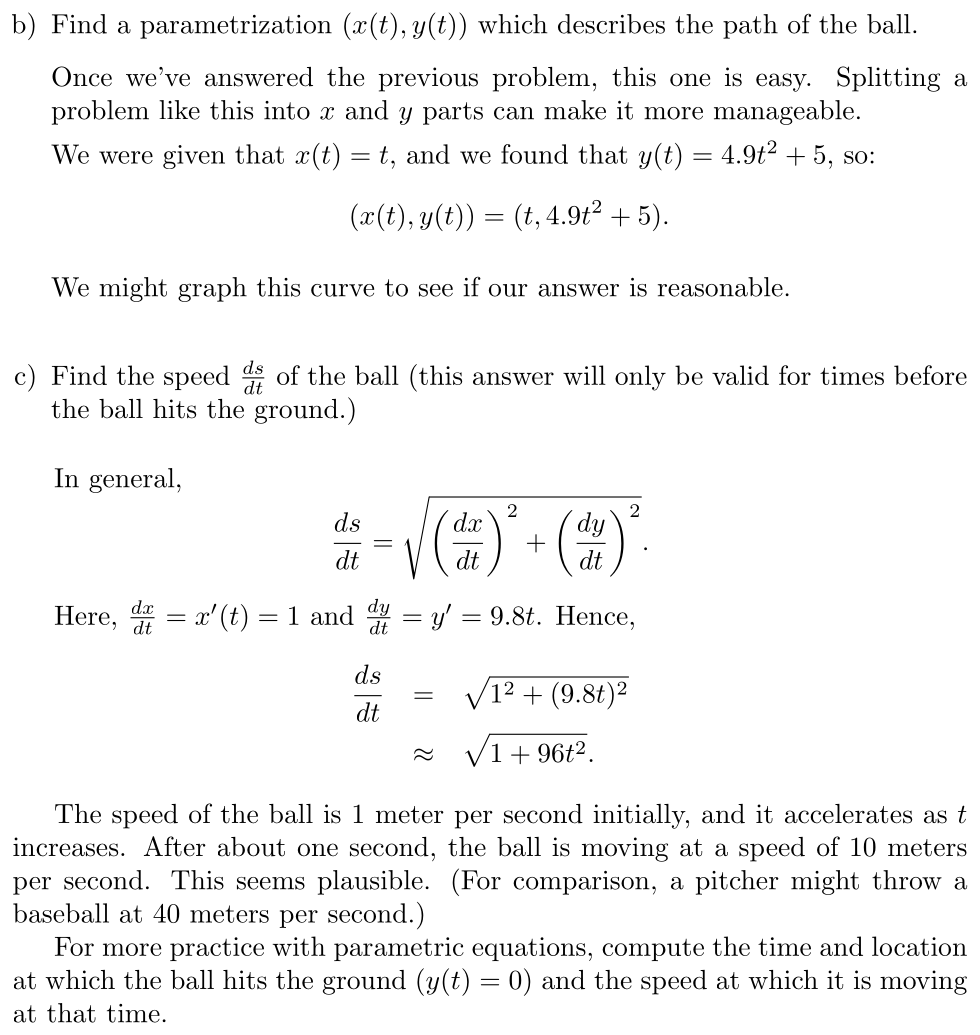 Answer Path of a Falling Object
