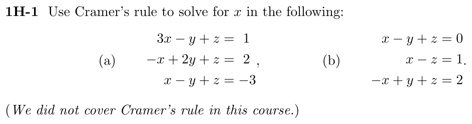 Problem 1H-1